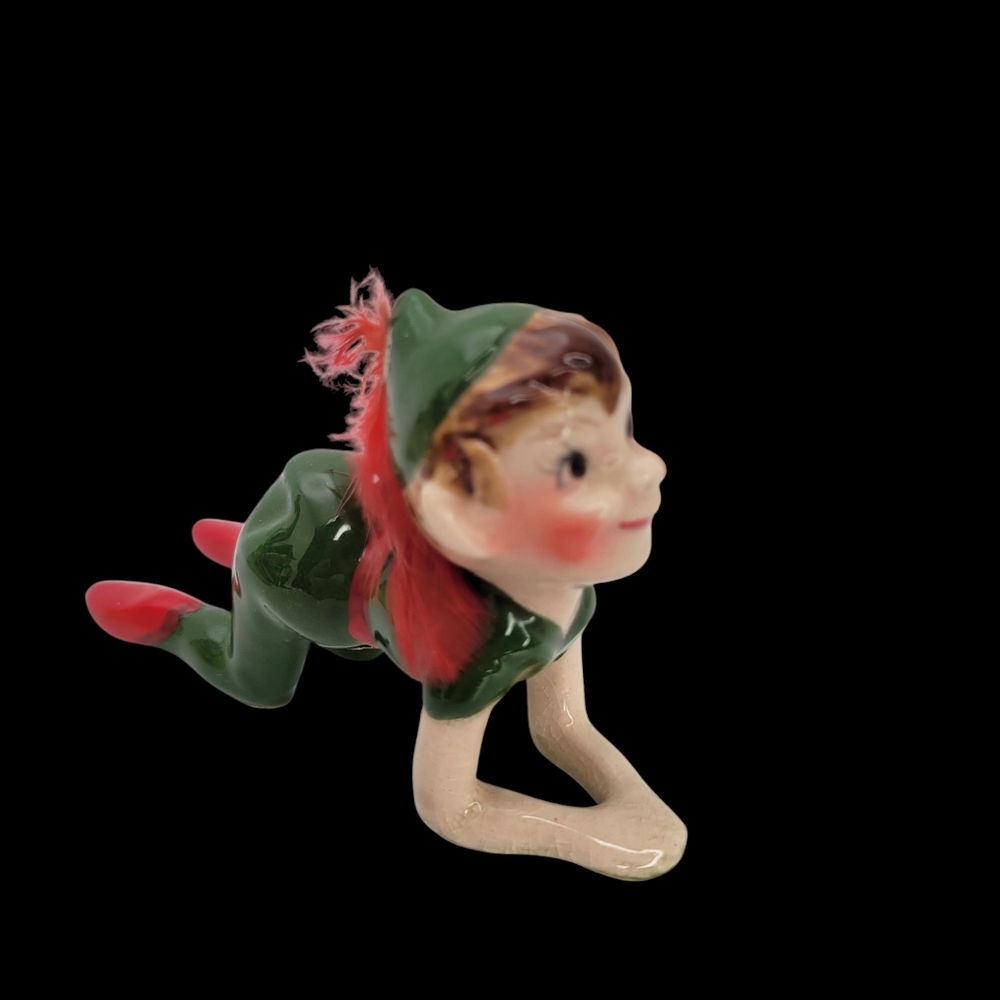Rare 1955 Kreiss Peter Pan Figurines Disney Sprite Elf Christmas Pixies Set Of 4 - Picture 2 of 11